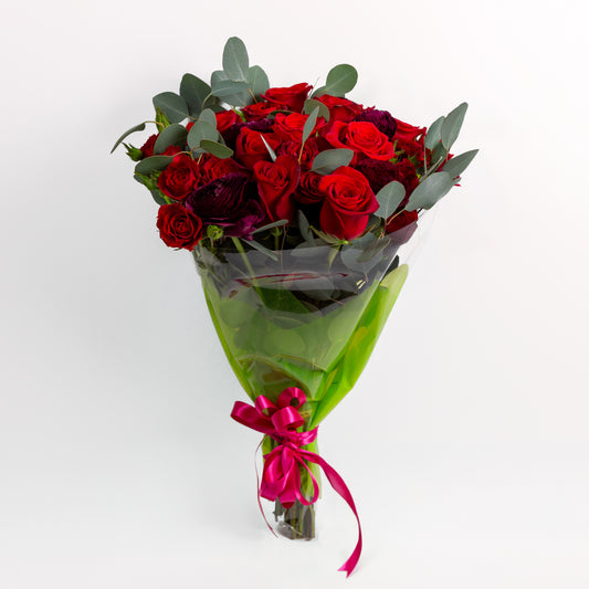 Designer's Choice Bouquet - Red & Purple Mix